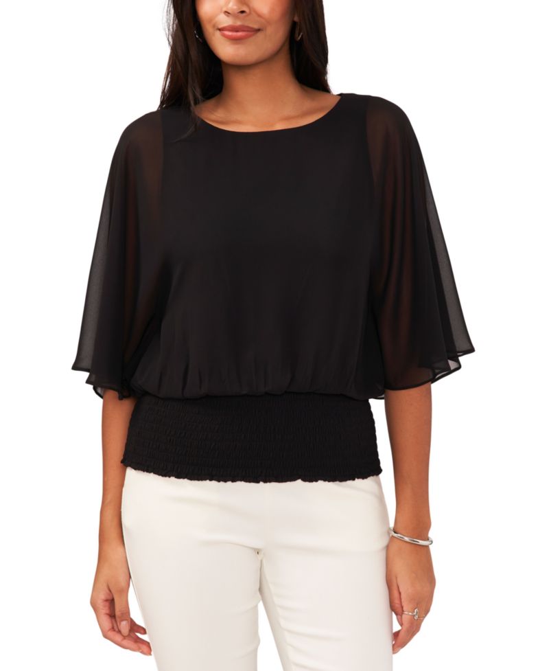 Women's Smocked-Waist Top