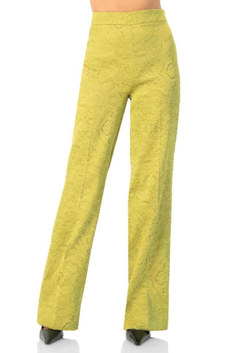 Women's Wide-Leg Straight Trousers with Wide Hem