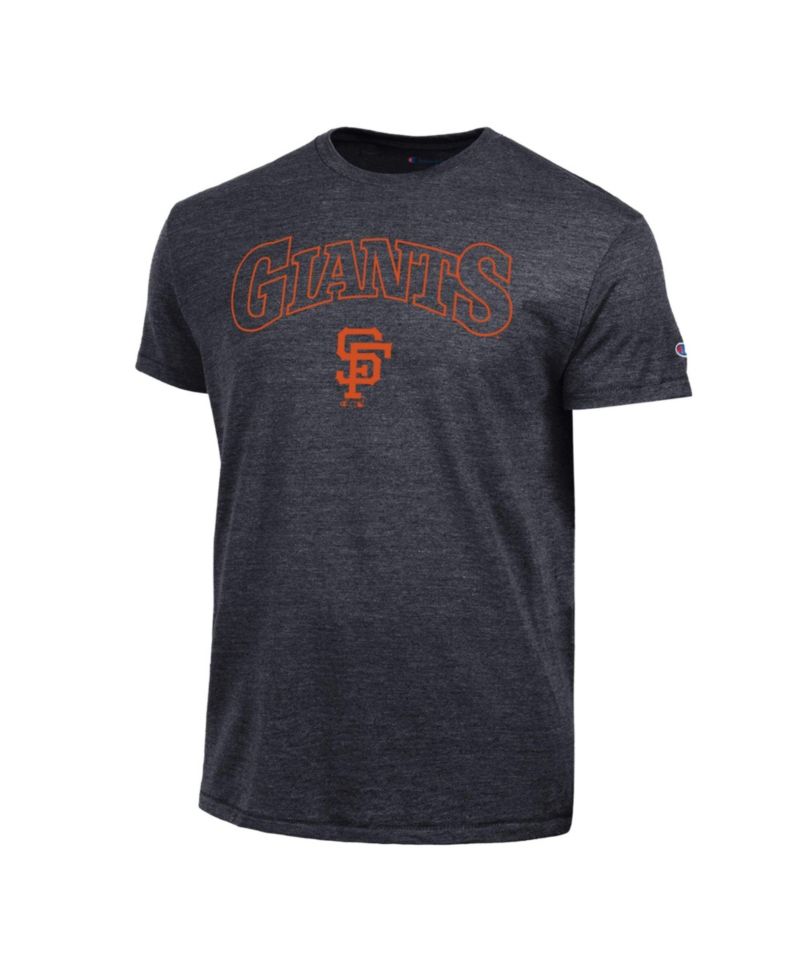 Men's Black San Francisco Giants Cooperstown Wordmark Lockup Tri-Blend T-Shirt