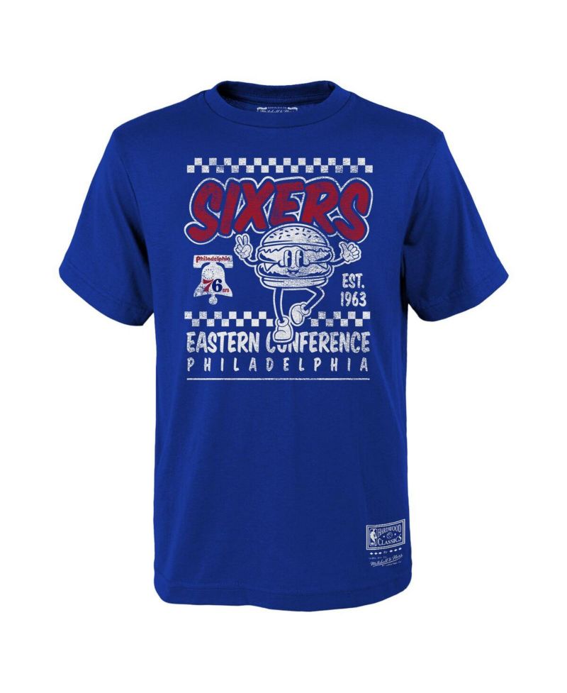 Big Boys and Girls Royal Philadelphia 76ers Concession Food Character T-Shirt