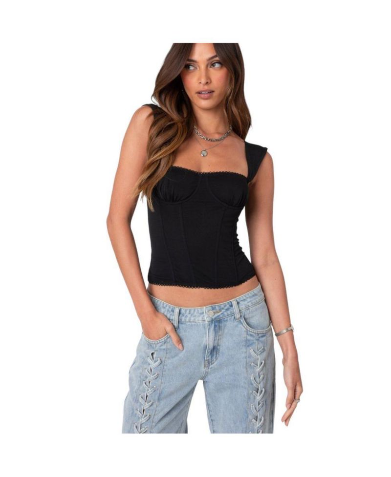 Women's Marcella Wide Strap Mesh Corset