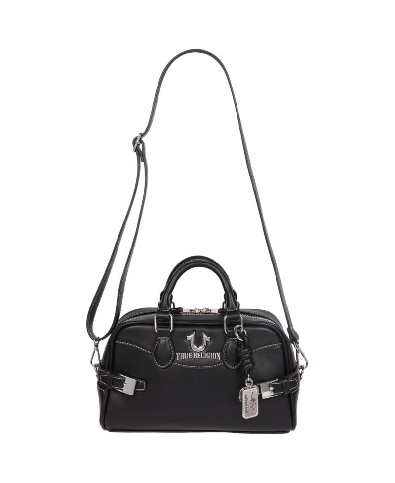 Brooks Smooth PU Belted Satchel - Women s Top Handle Satchel with Detachable Crossbody Strap
