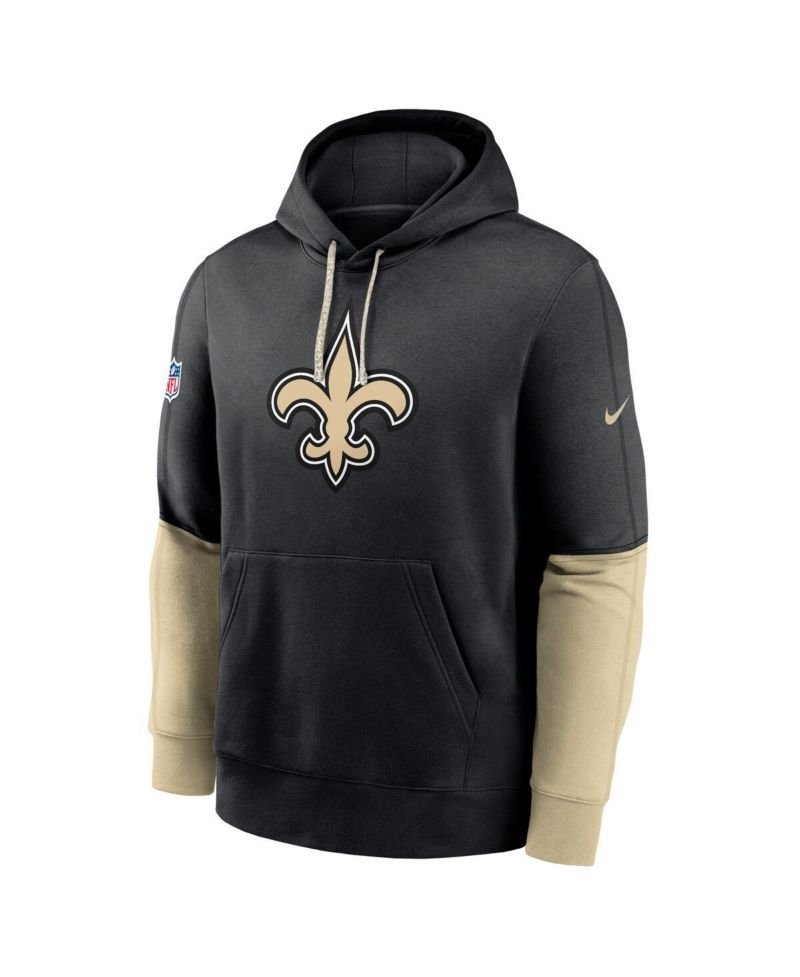 Men's Black New Orleans Saints 2024 Sideline Club Pullover Hoodie