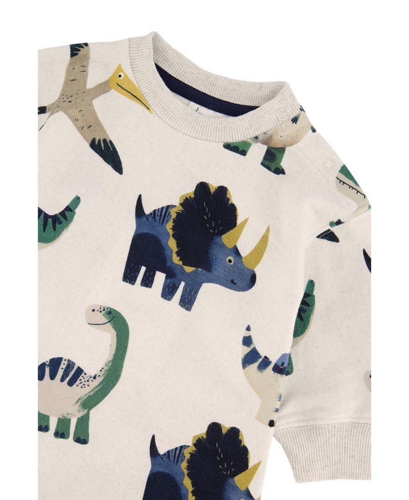 Baby Boys 3M TO 24M Fleece Jumpsuit Dinosaur Print