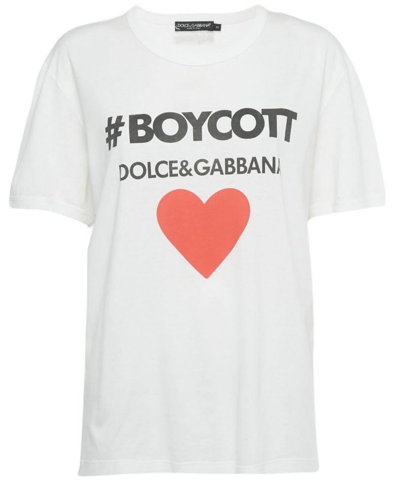 Women's Boycott Logo Print Cotton T-Shirt