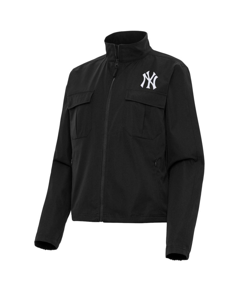 Women's Black New York Yankees Even Par Full-Zip Jacket