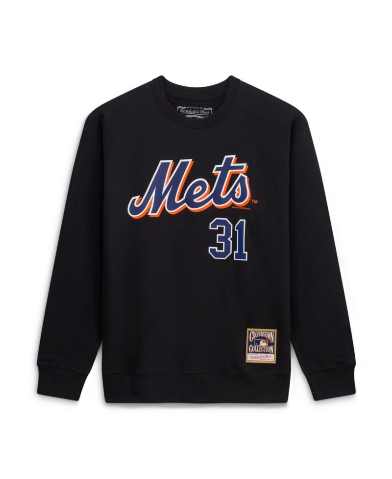 Men's Mike Piazza Black New York Mets Classic Player Number Sweatshirt