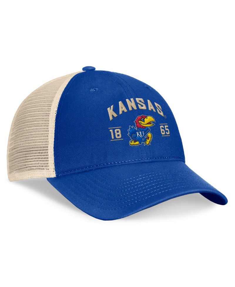 Men's Royal Kansas Jayhawks Heritage Waylon Trucker Adjustable Hat