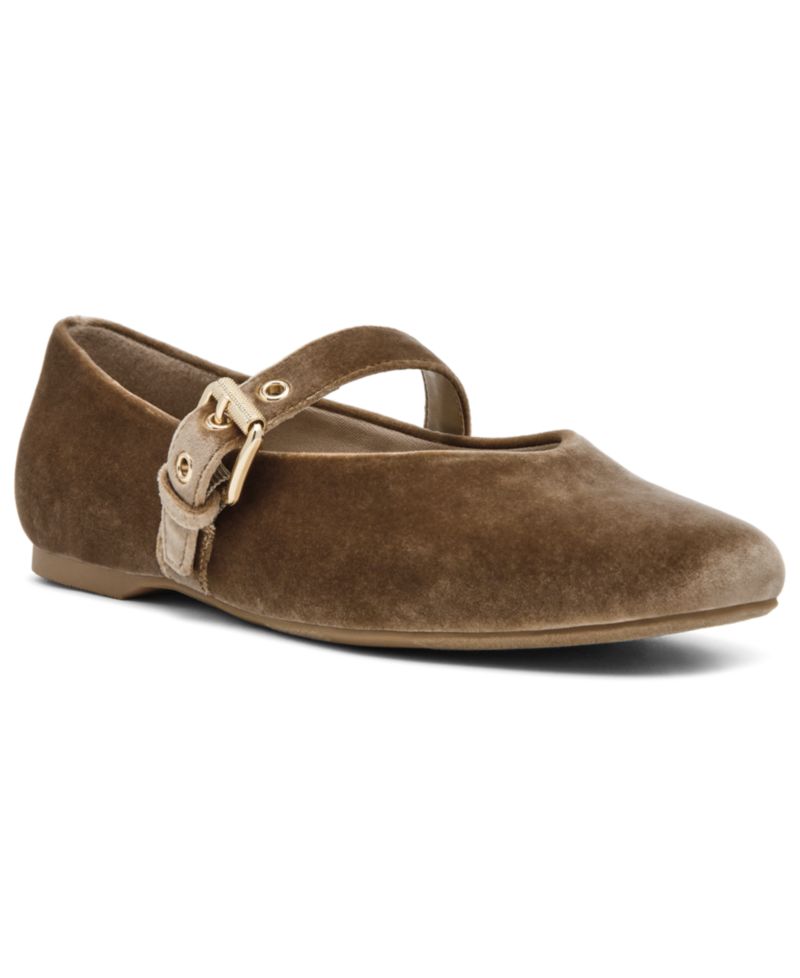 Women's Mulaney Velvet Buckle Mary Jane Flats