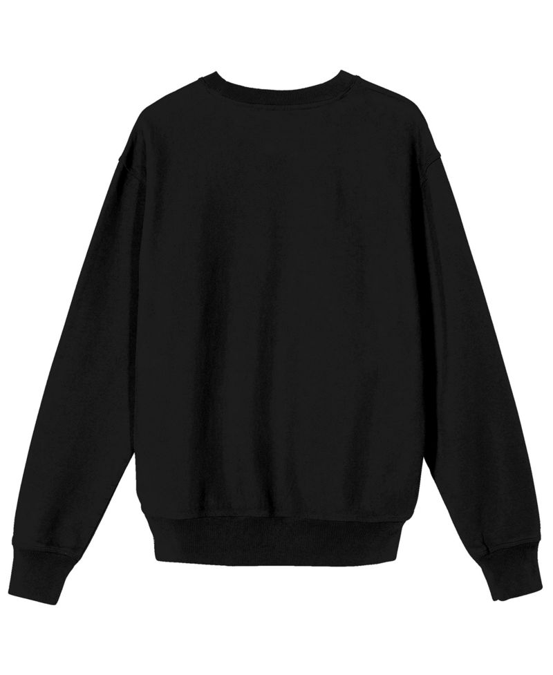 Men's Grim Reaper Enjoying a Beer Adult Black Crew Neck Sweatshirt-3XL