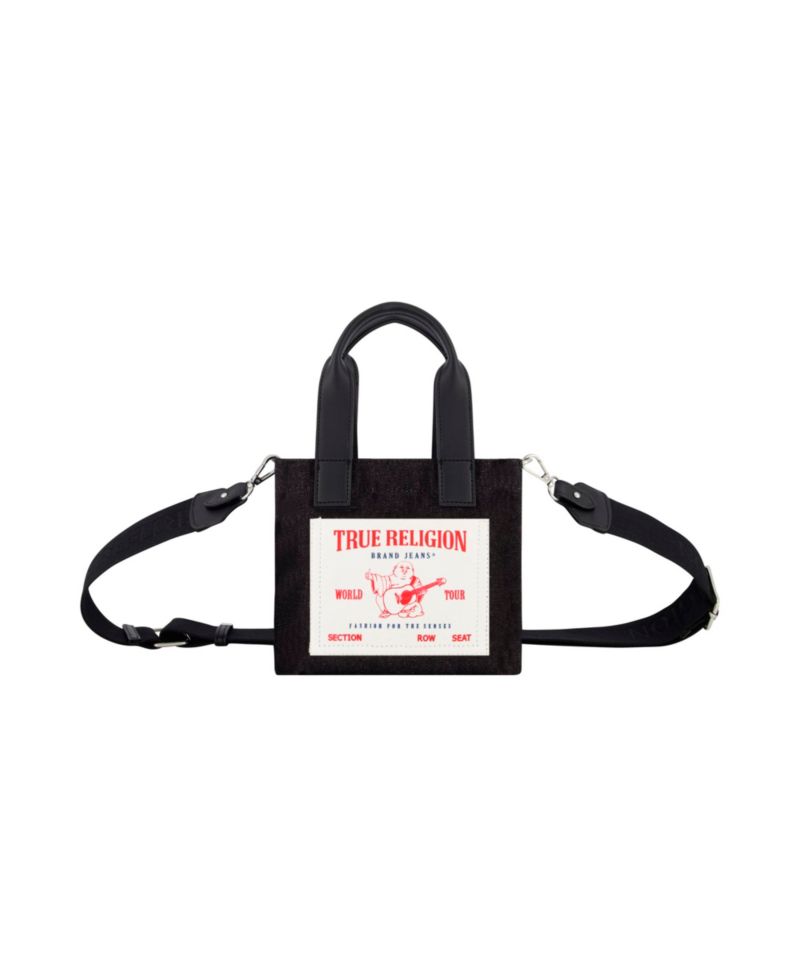 Women's Mini Black Denim Tote Bag