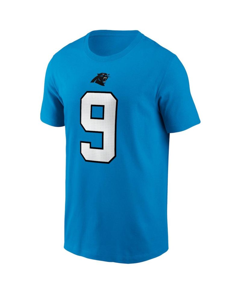 Men's Bryce Young Blue Carolina Panthers 2023 NFL Draft First Round Pick Player Name & Number T-Shirt