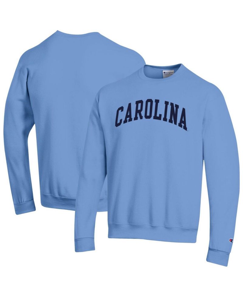 Men's Carolina Blue North Carolina Tar Heels Basic Arch Fleece Pullover Sweatshirt