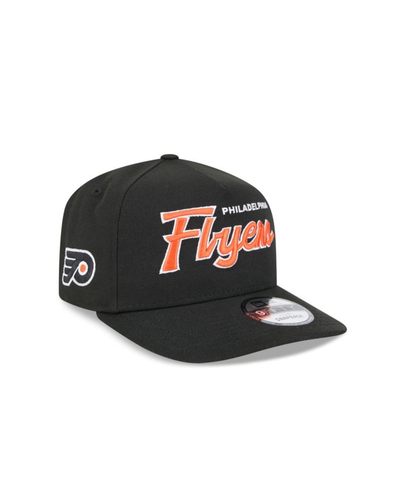 Men's Black Philadelphia Flyers Script A-Frame 9FIFTY Snapback Hat