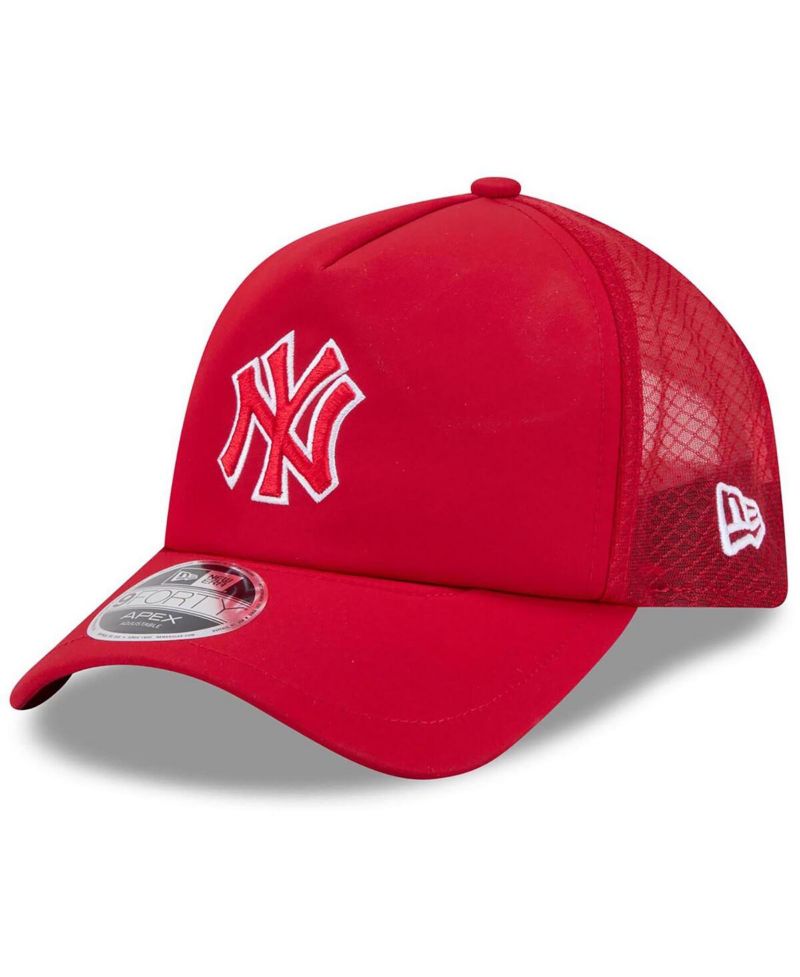 Men's Red New York Yankees 2026 Batting Practice Alternate Apex 9FORTY Adjustable Hat