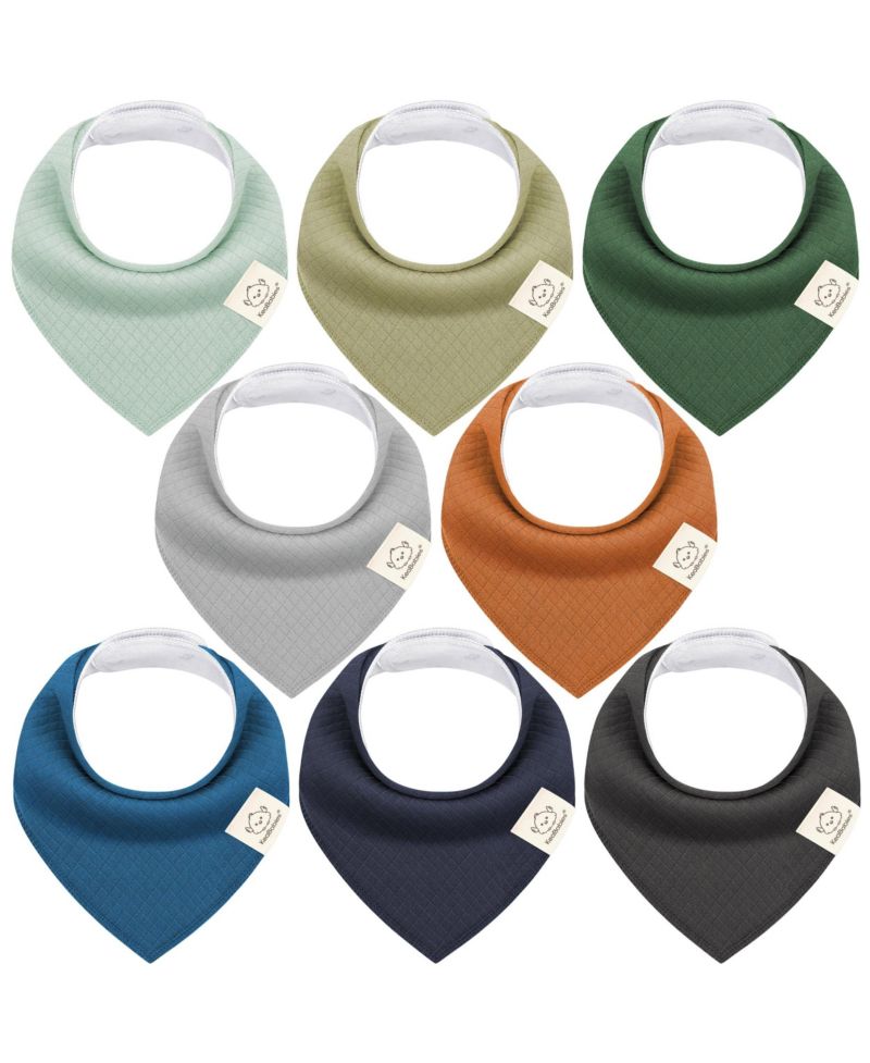 8pk Quin Bandana Bibs, Baby Bibs for Drooling and Teething, Cotton Drool Bibs for Baby Girl, Baby Boy