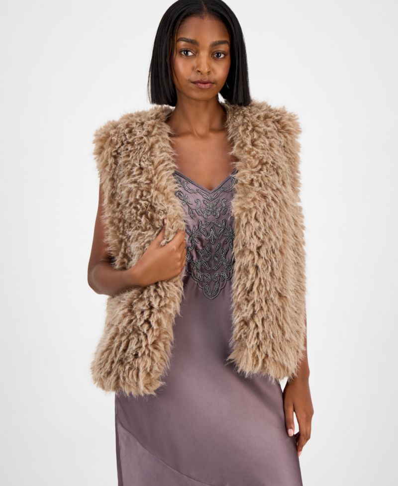 Women's Shaggy Faux-Fur Vest