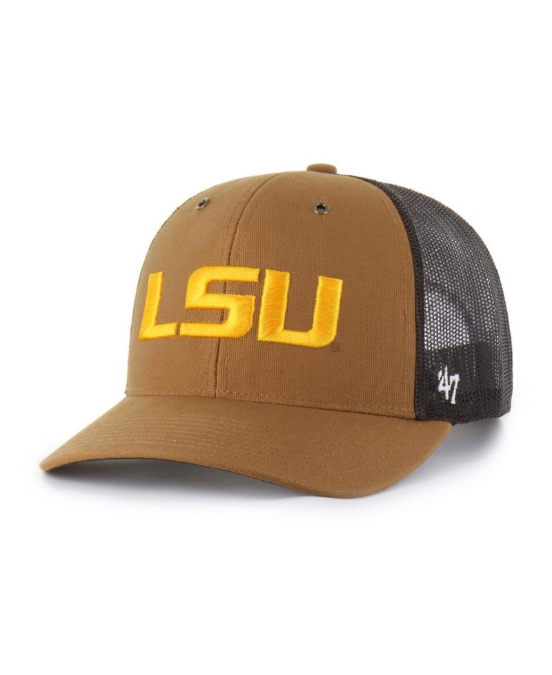 X Carhartt Men's and Women's Brown LSU Tigers Trucker Adjustable Hat