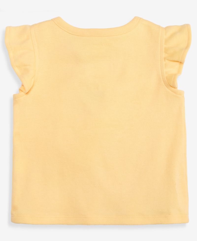 Baby Girls' 3M-24M Mix and Match Lemon-Print Flutter-Sleeve T-Shirt