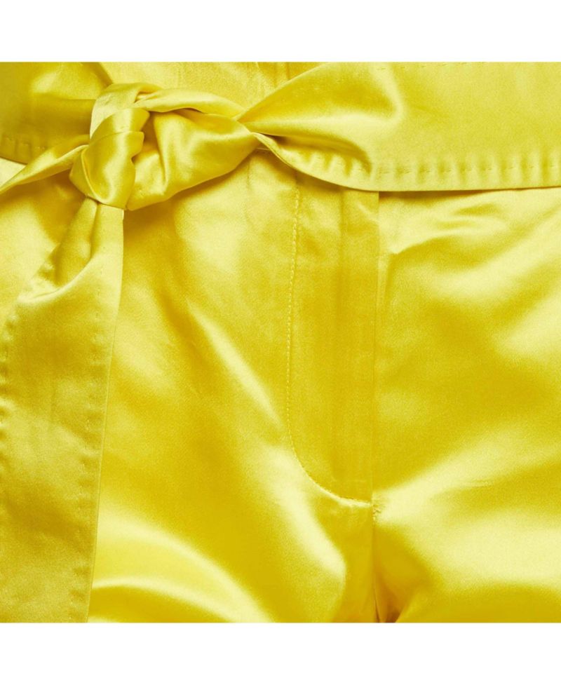 Women's Satin Belted Trousers