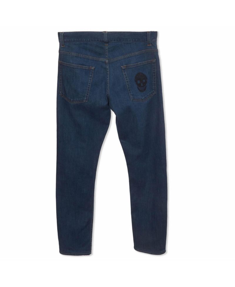 Men's Denim Skull Applique Jeans