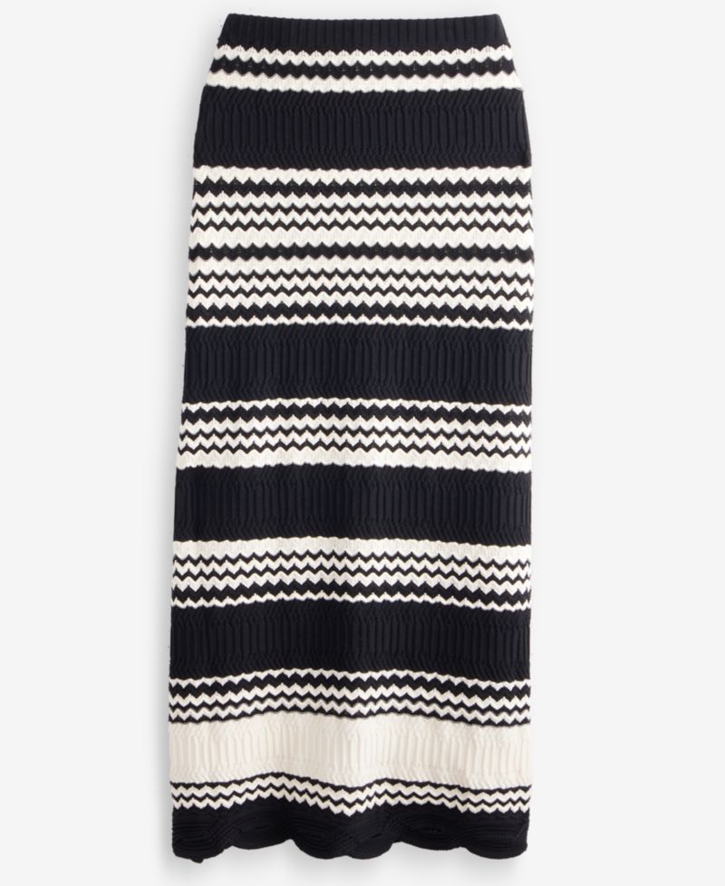 Women's Stripe Crochet Midi Skirt