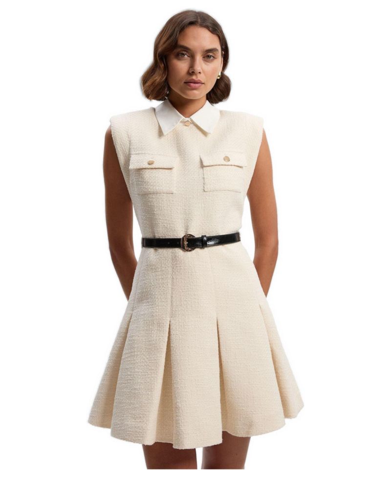 Women's Tweed Sleeveless Mini Dress