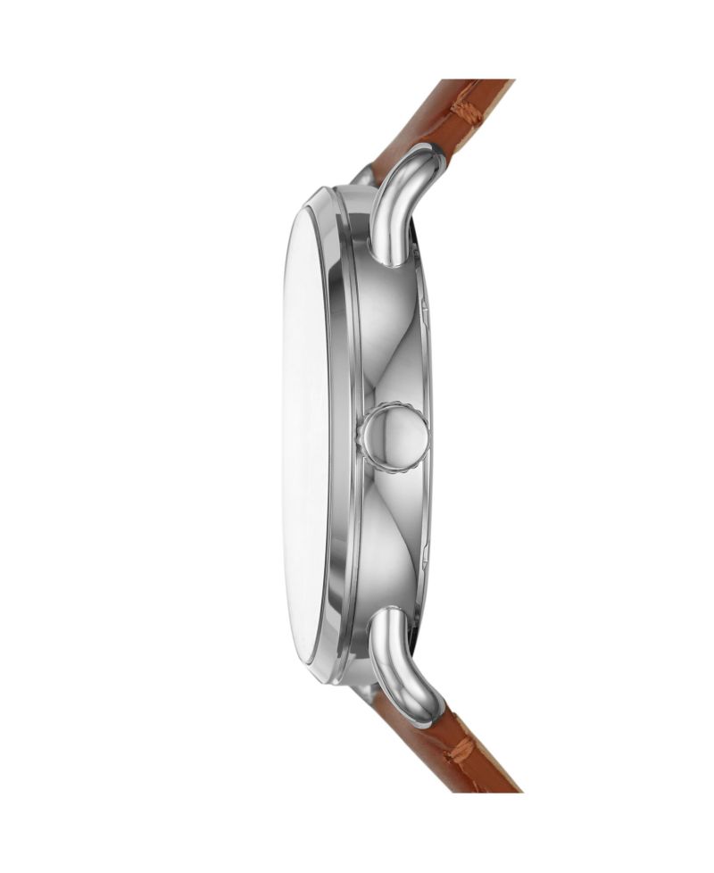 Men's Copeland Brown Leather Strap Watch 42mm
