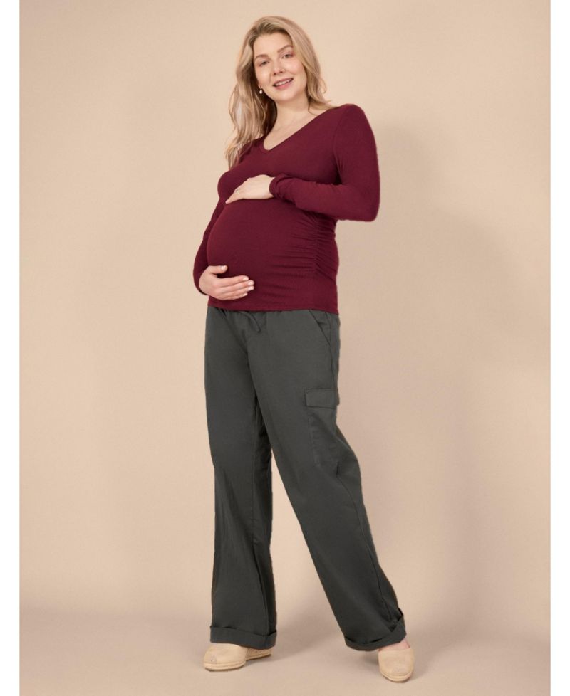 Maternity Under the Belly Utility Cargo Relaxed Fit Pant - Motherhood