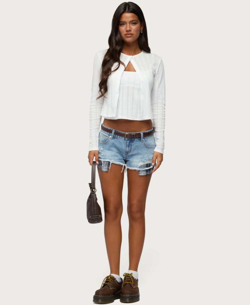 Women's Adie Pointelle Cropped Cardigan