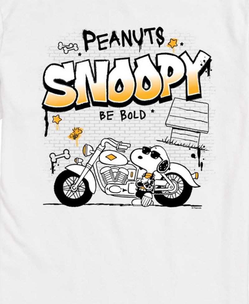 Men's Peanuts Snoopy Motorcycle Graphic T-Shirt
