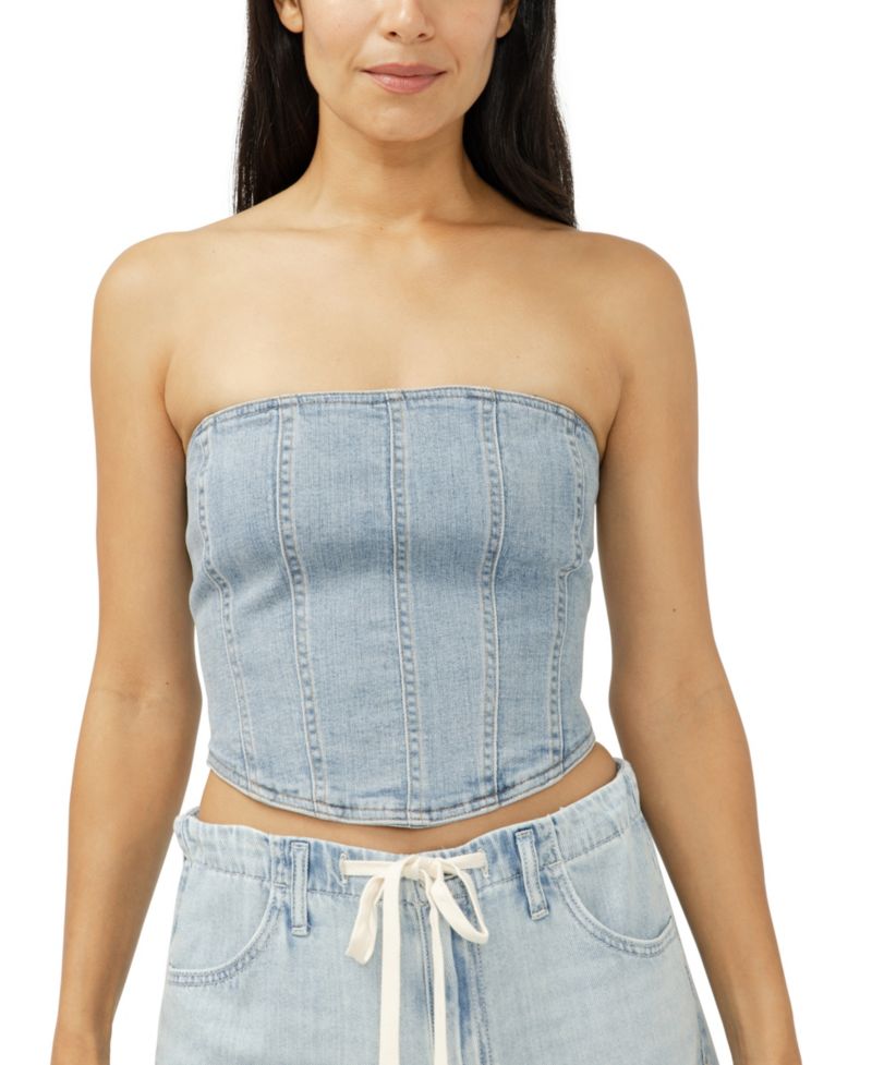Women's Denim Corset Top