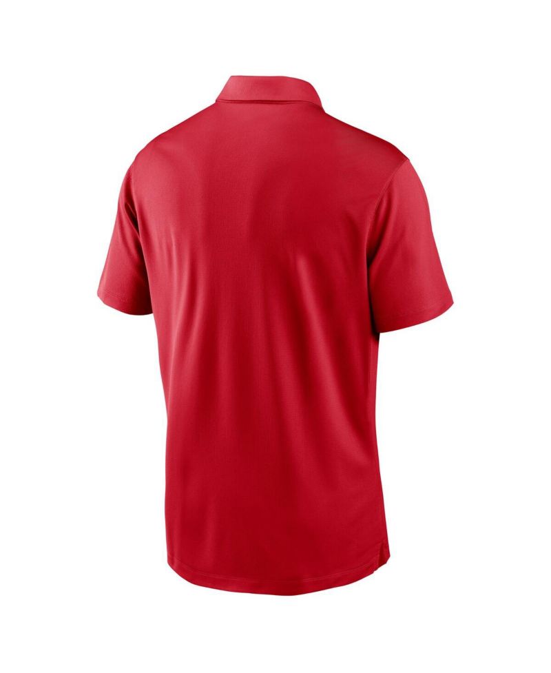 Men's White/Red Philadelphia Phillies Vapor Striped Performance Polo Shirt
