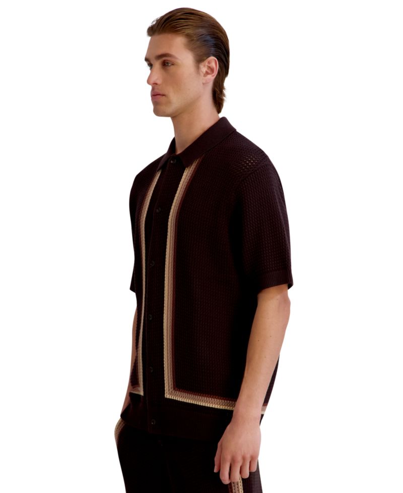 Men's Regular-Fit Short-Sleeve Spread Collar Shirt