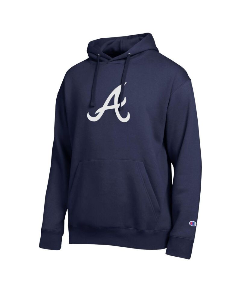 Men's Navy Atlanta Braves All Star Embroidered Logo Hoodie