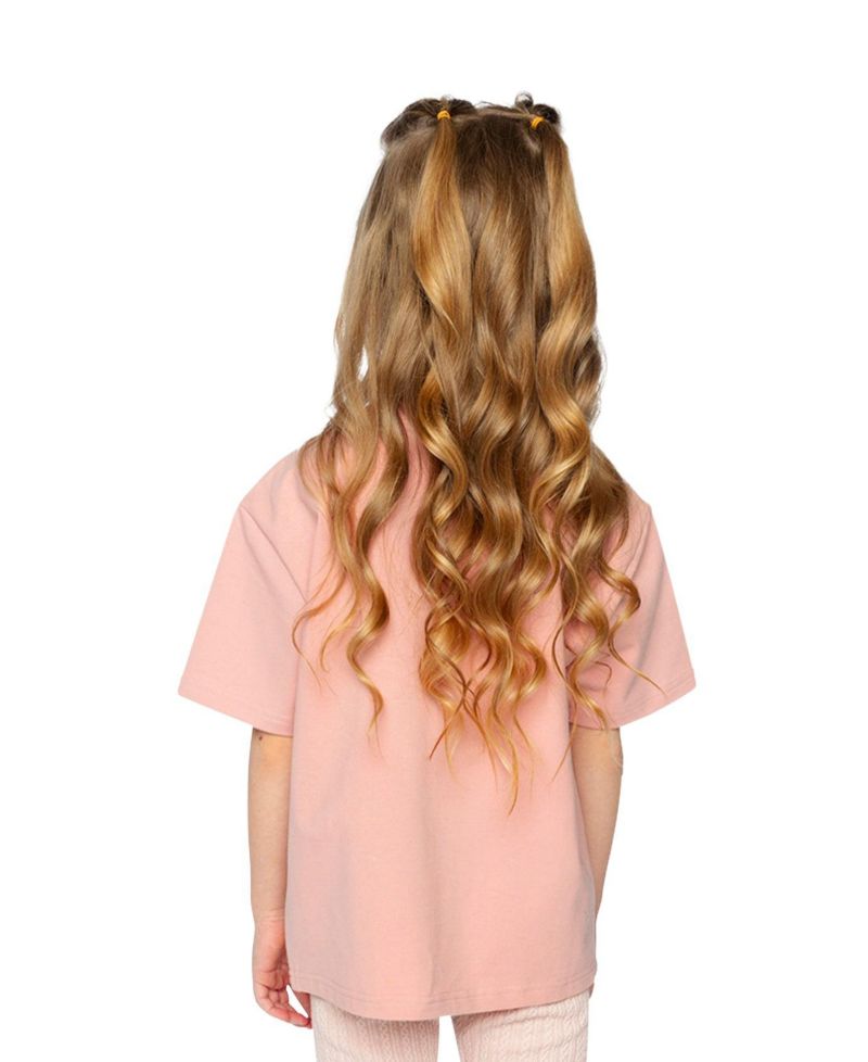 Little and Big Girl 6-14 Heavy Jersey Wide Short Sleeve T-Shirt
