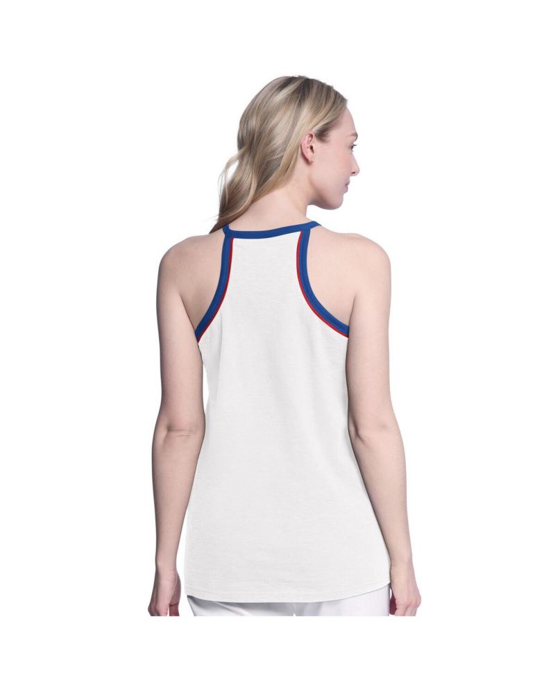 Women's White Chicago Cubs Curveball Tank Top