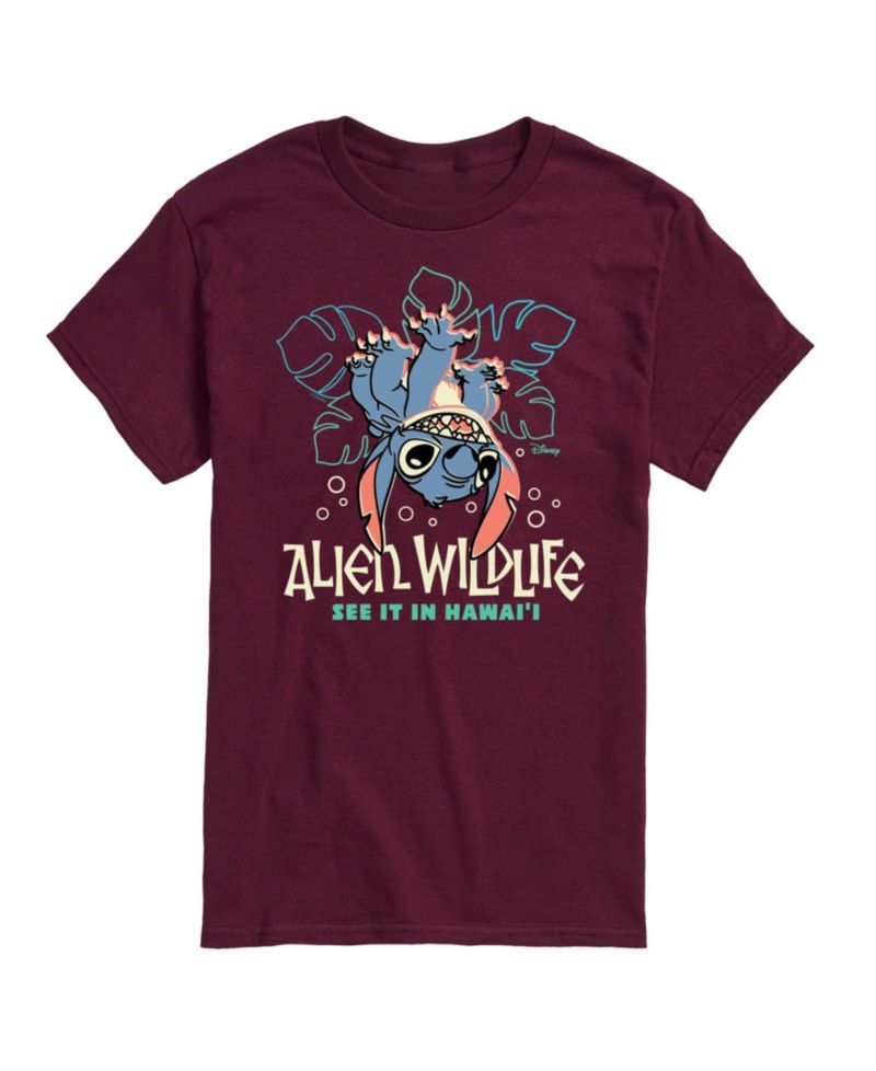 Men's Lilo And Stitch Alien Wildlife Graphic T-Shirt