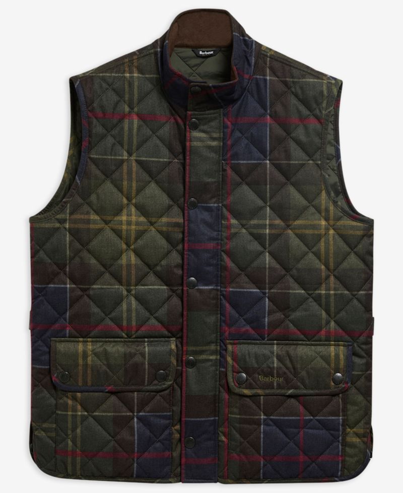 Men's Lowerdale Quilted-Tartan Vest