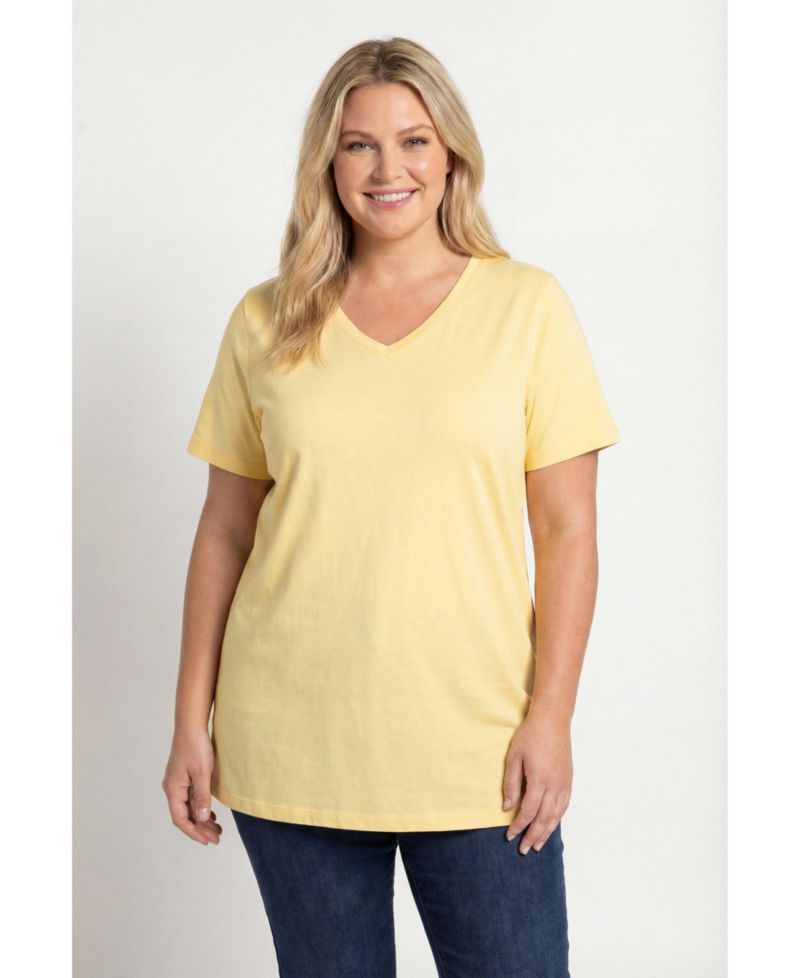 Plus Size Within Perfect Short-Sleeve V-Neck Tunic