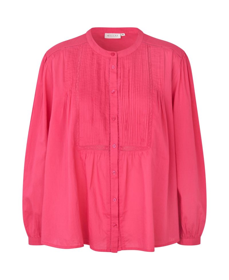 Women's MaIlvianne Long-Sleeve Pintuck-Detail Gathered-Waist Blouse