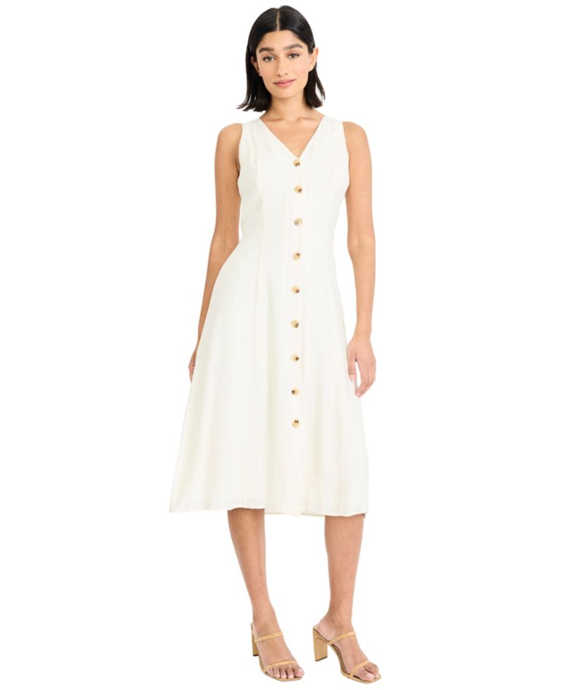 Women's Sleeveless Flare Shirt Dress