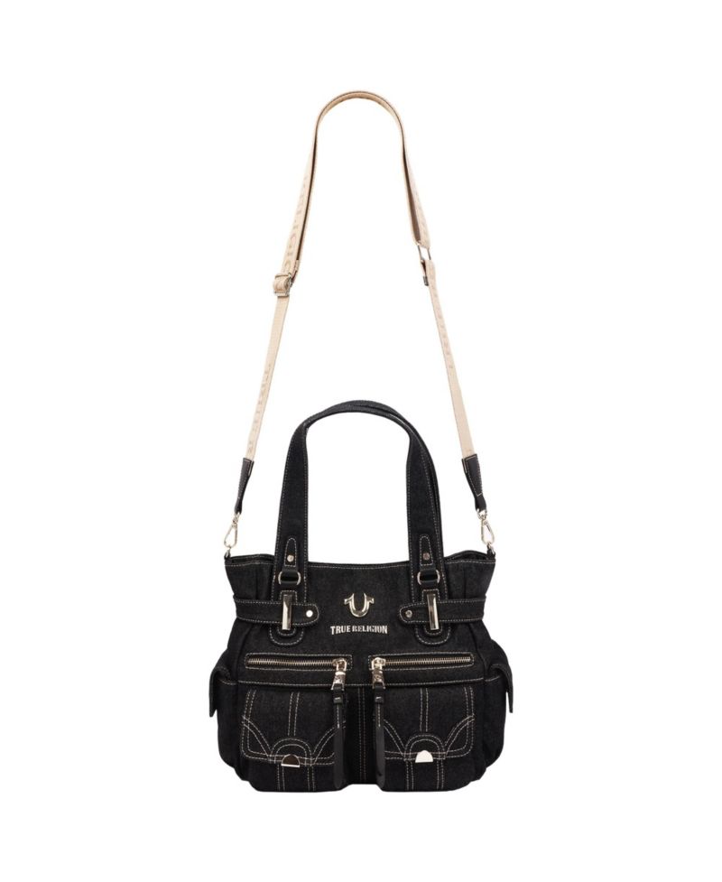 Women's Multi Pocket Denim Cinch Tote