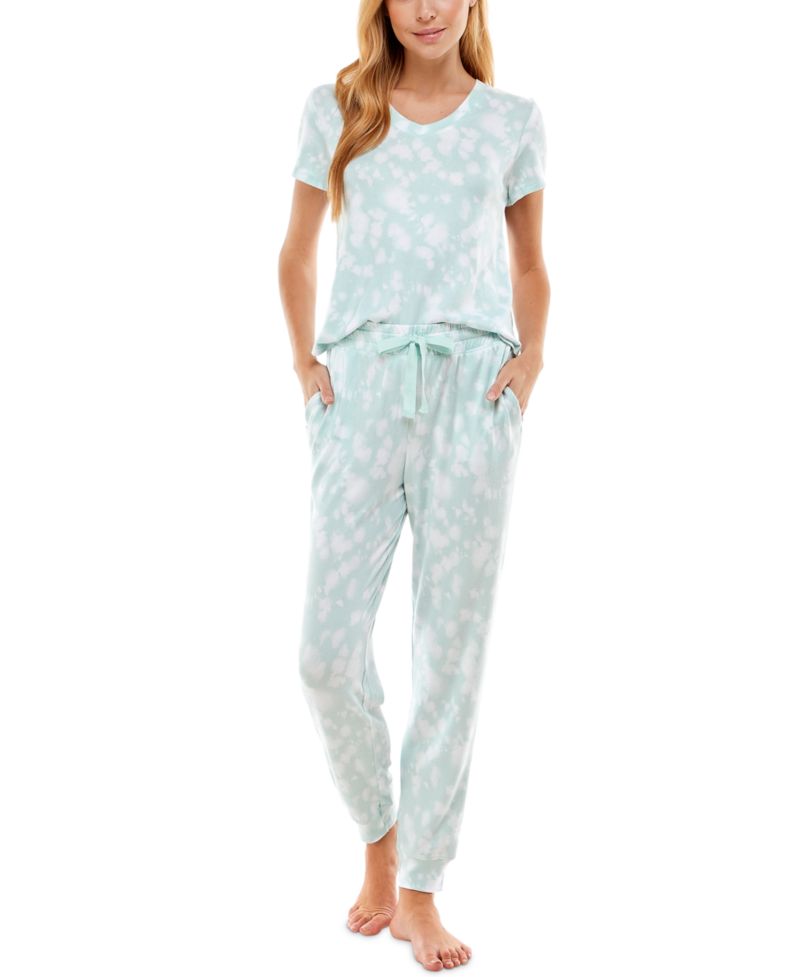 V-Neck T-Shirt & Jogger Pants Pajama Set