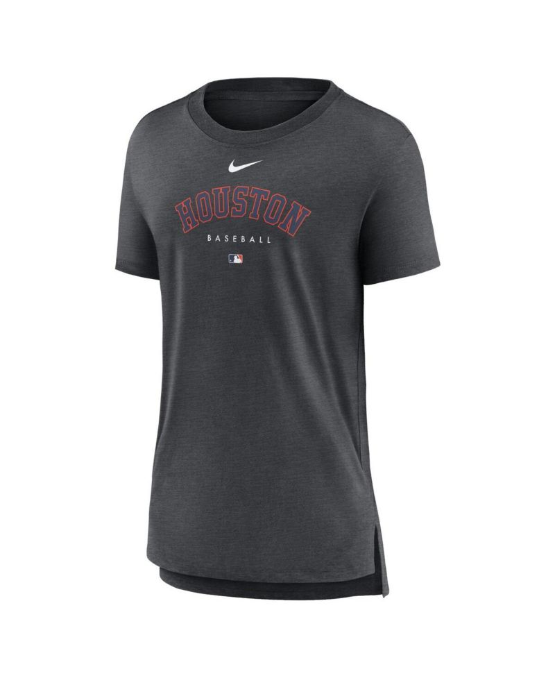 Women's Heather Charcoal Houston Astros Authentic Collection Early Work Tri-Blend T-shirt