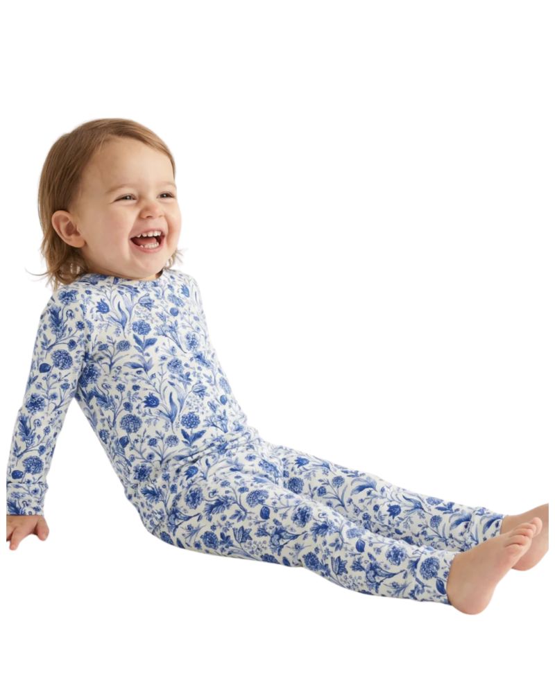 Baby Girls Porcelain Vine Pajama Set