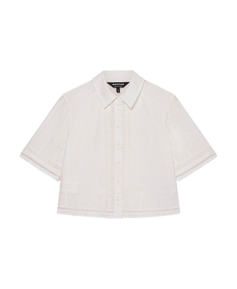 Women's Broderie Cotton Shirt