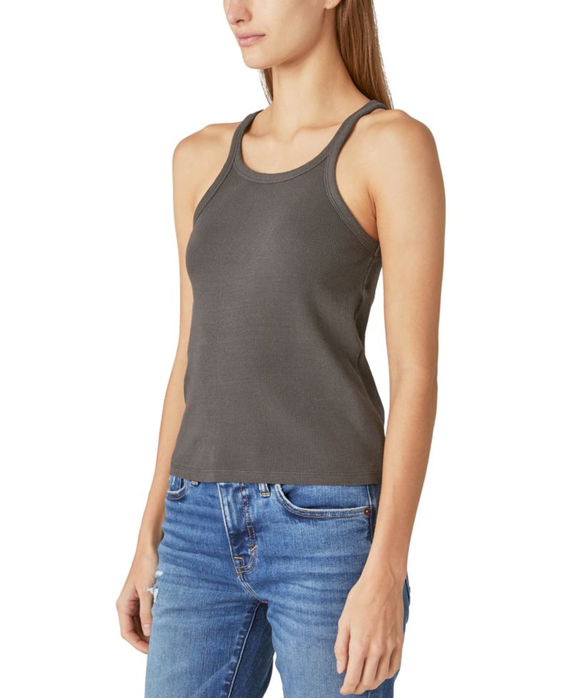 Women's Ribbed Scoop-Neck Tank Top