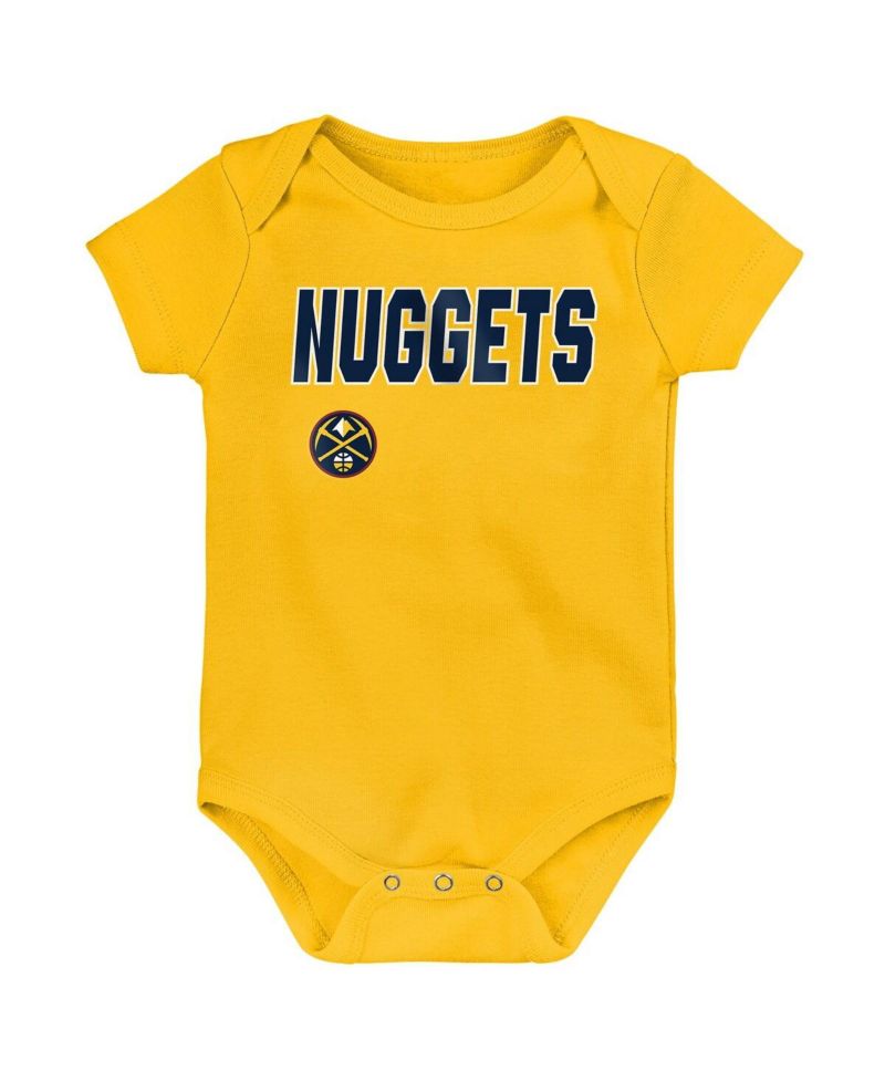 Baby Boys and Girls 3-Pack Denver Nuggets Littlest Player Bodysuit Set