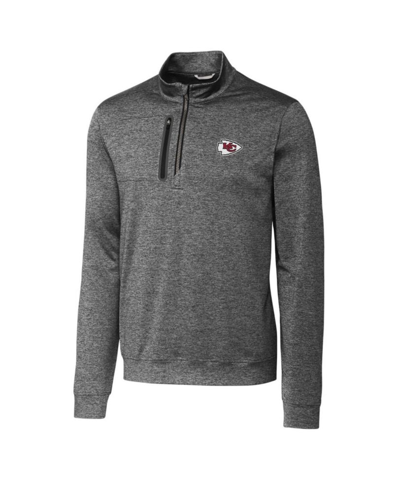 Men's Gray Kansas City Chiefs Stealth Quarter-Zip Jacket